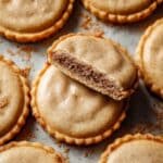 Chewy brown sugar pop tart cookies on parchment-lined tray