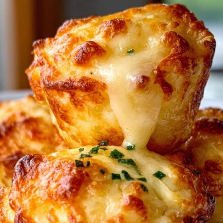 Cheesy Mashed Potato Cheese Puffs with golden crust and melted center