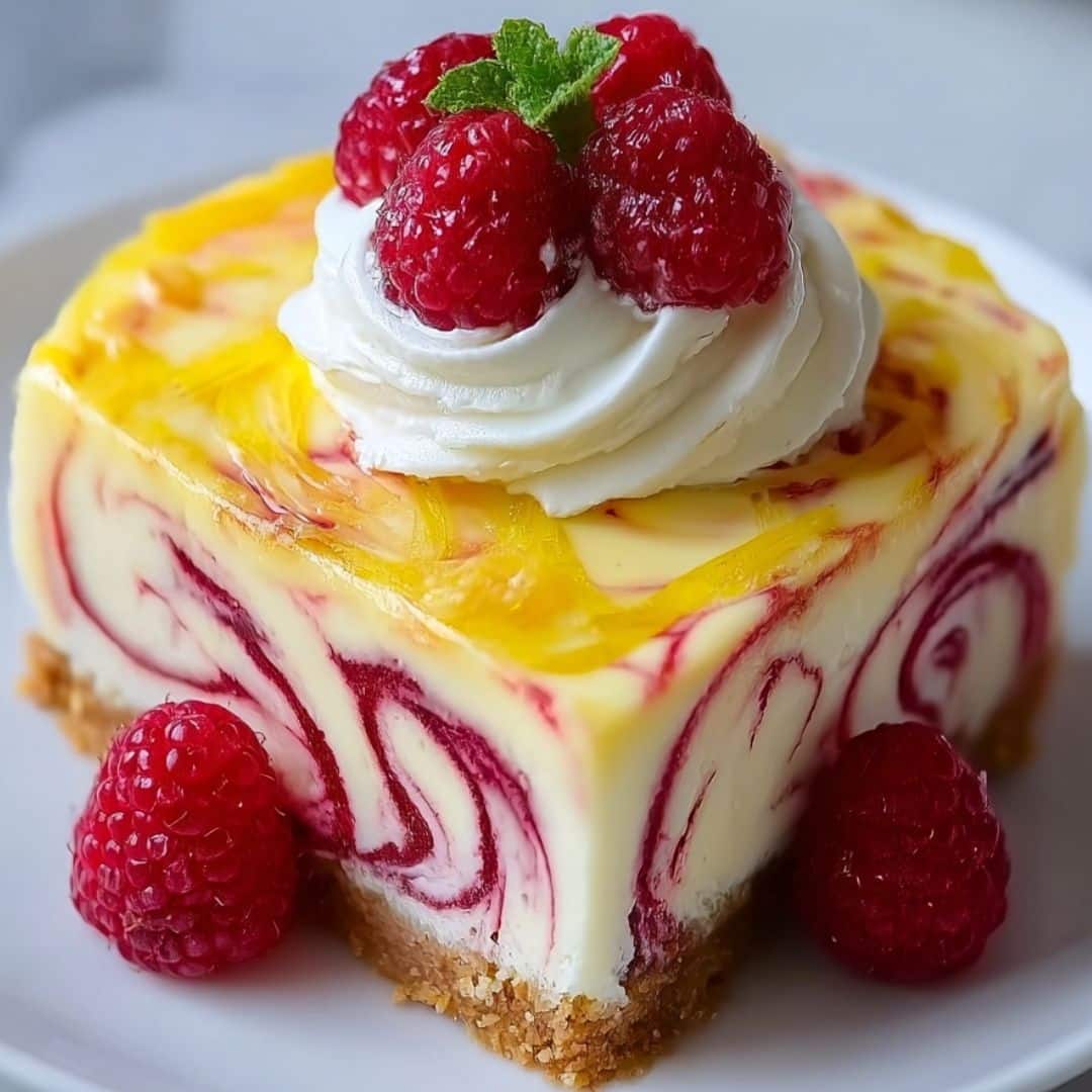 Lemon Raspberry Swirl Cheesecake: 7-Star Tangy Dessert Delight