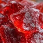 Old-Fashioned Cinnamon Rock Candy with glistening red shards