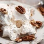 Old-Fashioned Divinity Candy served on vintage plate