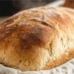 uick and Easy One Hour Bread served hot on wooden table