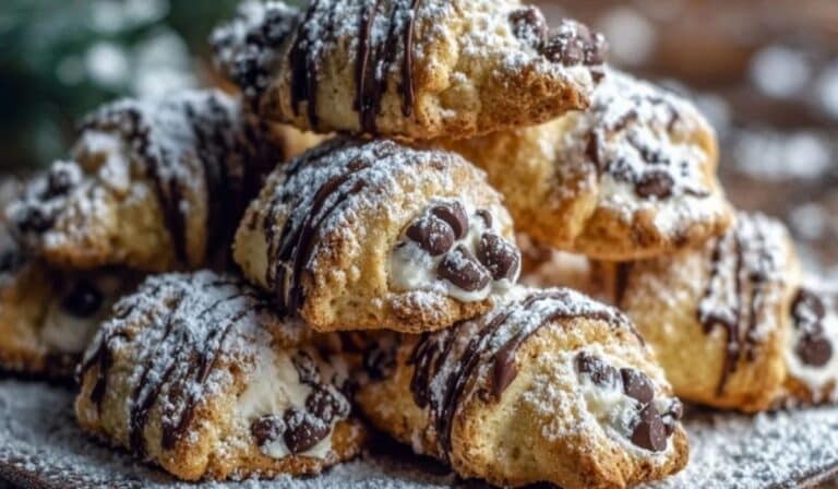 The Best Cannoli Cookies Recipe on holiday dessert table