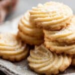 Featured image of homemade butter cookies on ceramic plate
