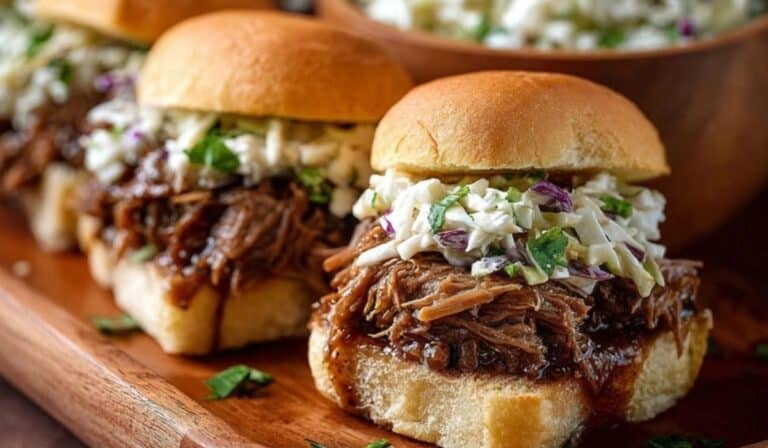 Delish Kalua Pork served with coconut rice and Hawaiian sides