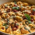 Marry me chicken tortellini in a creamy sun-dried tomato sauce